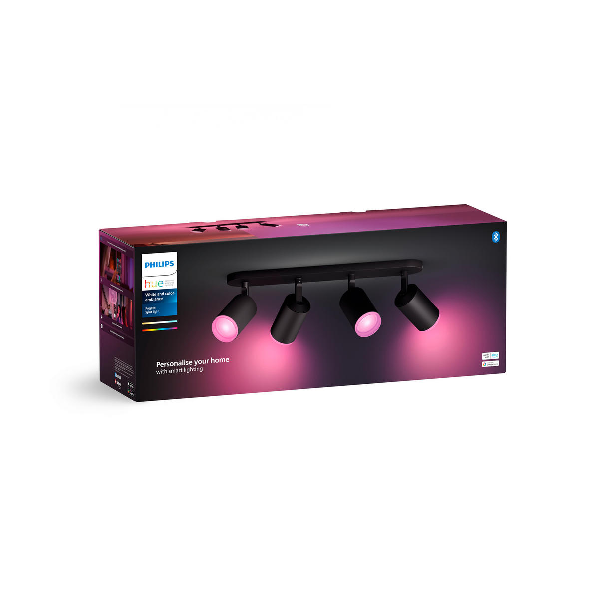 LED-SPOTKOPF Fugato 42,5/8/15,3 cm  - Schwarz, Design, Metall (42,5/8/15,3cm) - Philips HUE