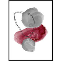 KONSTTRYCK 51,5/71,5 cm  - multicolor/svart, Design, trämaterial/textil (51,5/71,5cm) - Monee