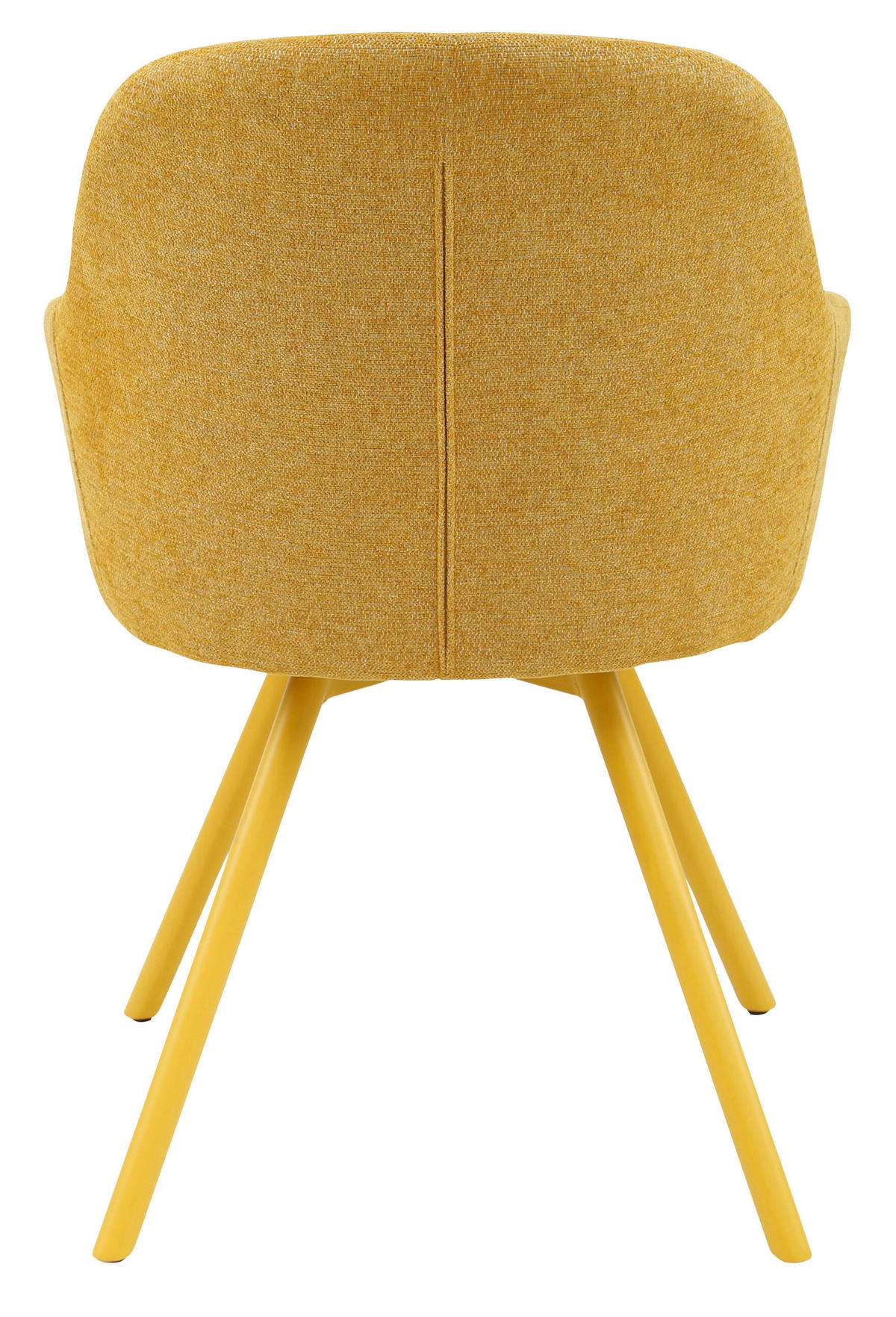 STOL, kovina, tekstil rumena  - rumena, Design, kovina/tekstil (57/84,5/61cm) - Carryhome