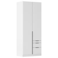 DREHTÜRENSCHRANK  in Weiß  - Weiß/Grau, MODERN, Holzwerkstoff/Metall (91/229/54cm) - Rauch Möbel