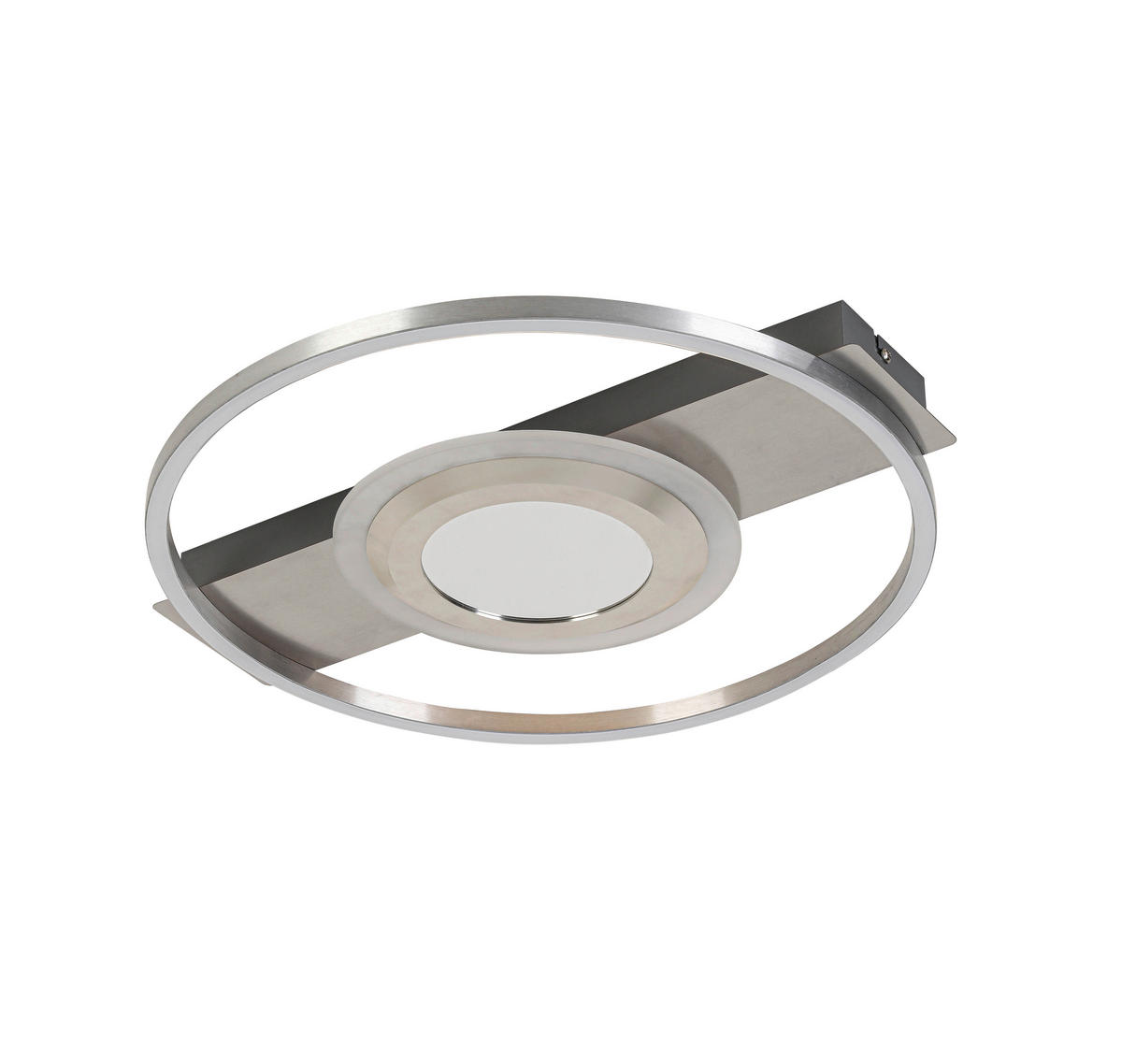 LED-DECKENLEUCHTE 42/40/6 cm   - Grau/Nickelfarben, Trend, Kunststoff/Metall (42/40/6cm) - Novel