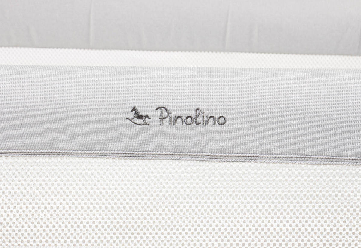 BEISTELLBETT Hedi 91/55/80 cm  - Anthrazit/Hellgrau, Basics, Textil/Metall (91/55/80cm) - Pinolino