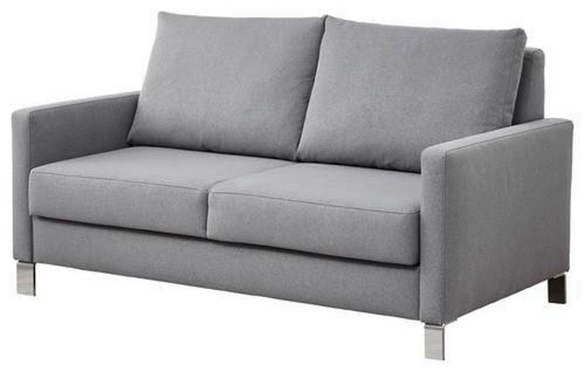 SCHLAFSOFA in Textil Hellgrau  - Chromfarben/Hellgrau, Konventionell, Textil/Metall (140/90/95cm) - Bali