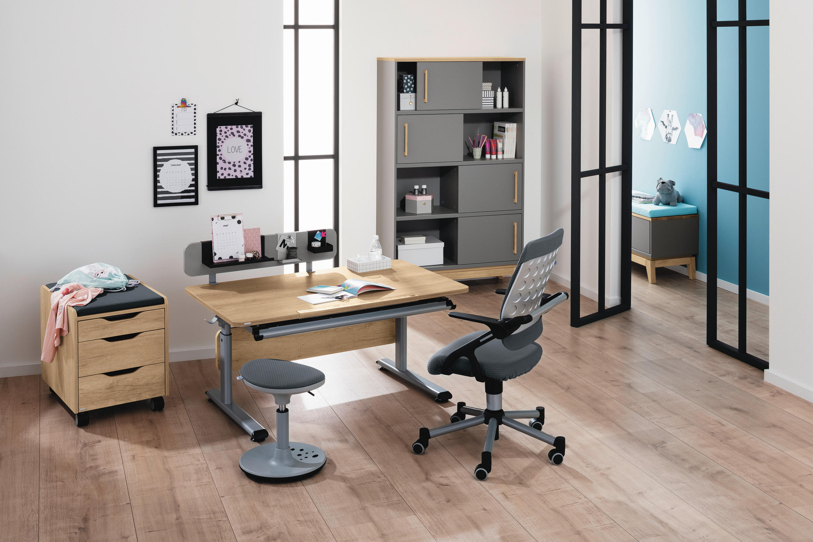 PERNĂ PENTRU ȘEZUT    - gri, Modern, textil (40,9/3,0/54,5cm) - Paidi