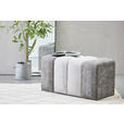 HOCKER in Textil Hellgrau, Dunkelgrau  - Dunkelgrau/Hellgrau, Trend, Textil (84/45/45cm) - Xora