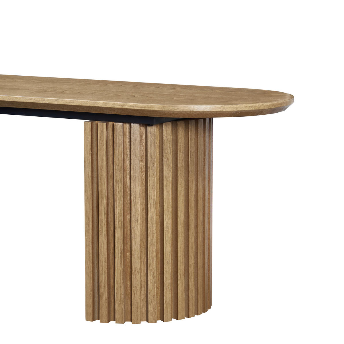 ESSTISCH Weide furniert oval Eichefarben  - Eichefarben, KONVENTIONELL, Holz/Holzwerkstoff (200/75/100cm) - MID.YOU