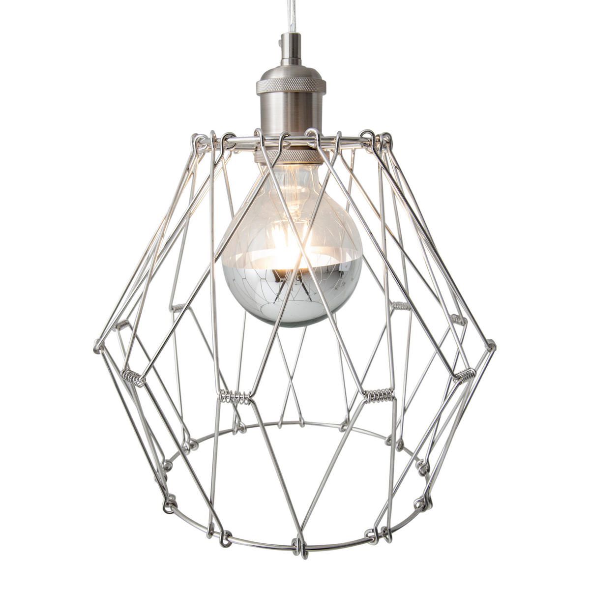 HÄNGELEUCHTE Fyn 40/100 cm   - Silberfarben, Design, Metall (40/100cm) - Näve