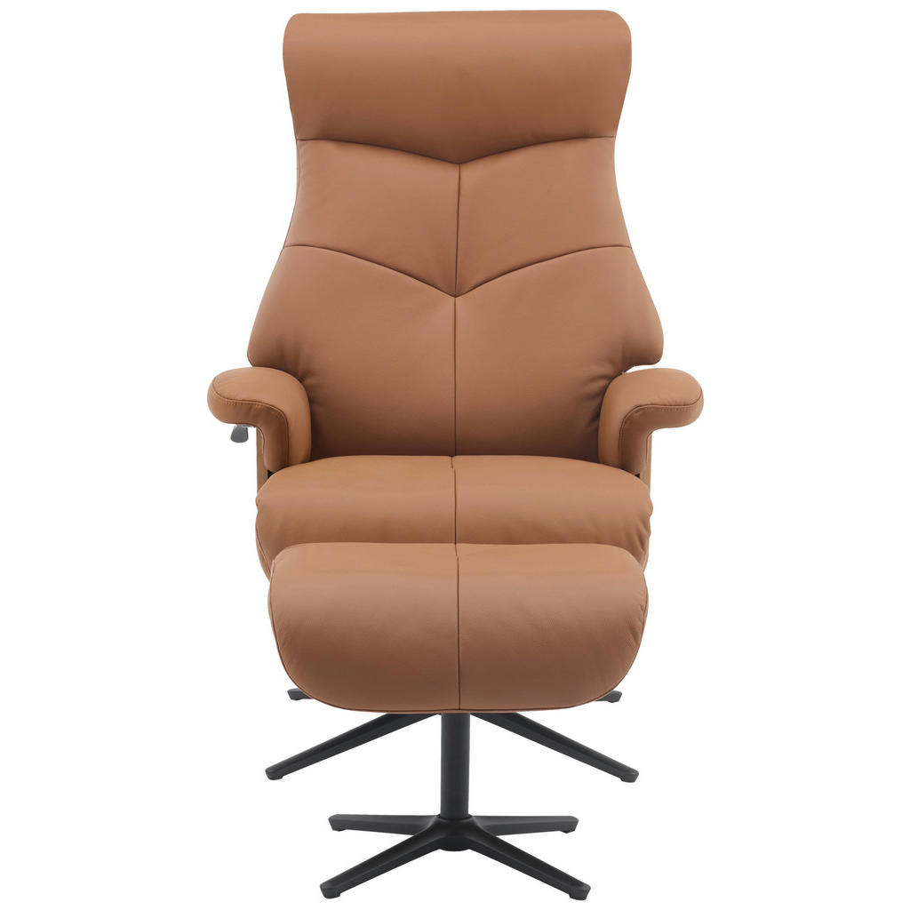 Thumbnail - Livetastic Relaxsesselset, Braun, Holz, Textil, Leder, Echtleder, Rindleder, Pappel, massiv, 78x111x81 cm, Relaxfunktion...