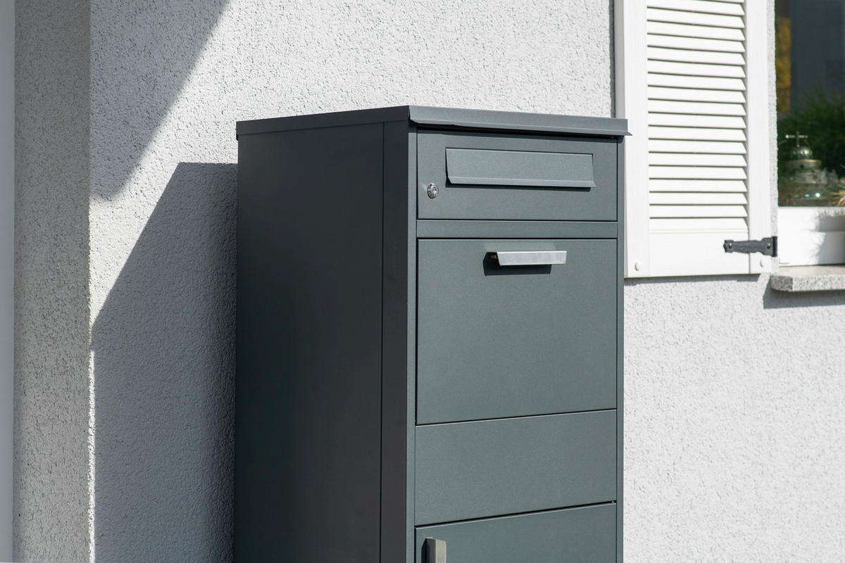 PAKETBOX  - Anthrazit, KONVENTIONELL, Metall (37/50/112cm)