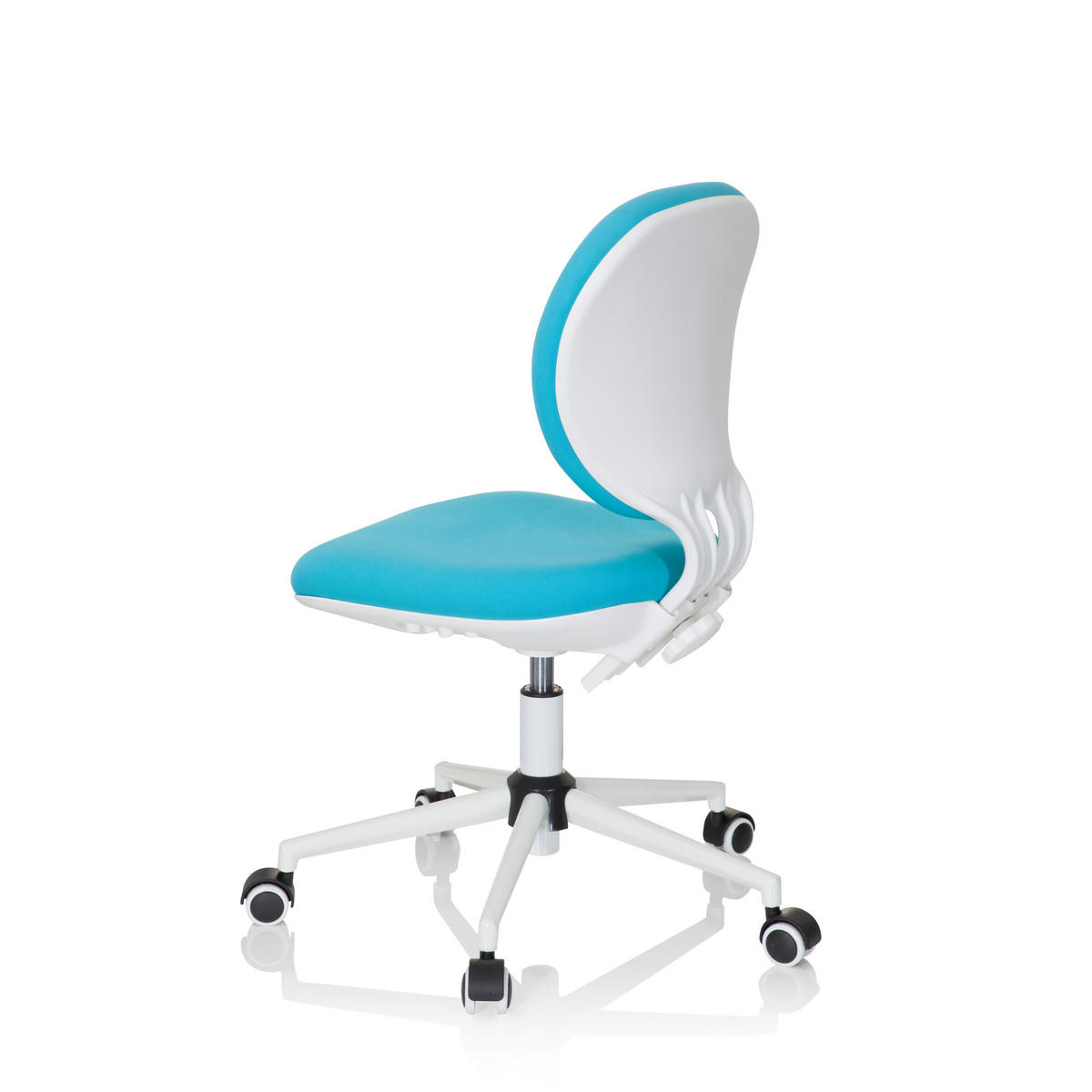 OTOČNÁ ŽIDLE PRO MLÁDEŽ, tyrkysová - tyrkysová, Basics, plast (43/82-95/56cm) - MID.YOU