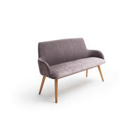 POLSTERBANK Textil Cappuccino  - Wildeiche/Cappuccino, Modern, Holz/Textil (157/90/60cm) - MID.YOU