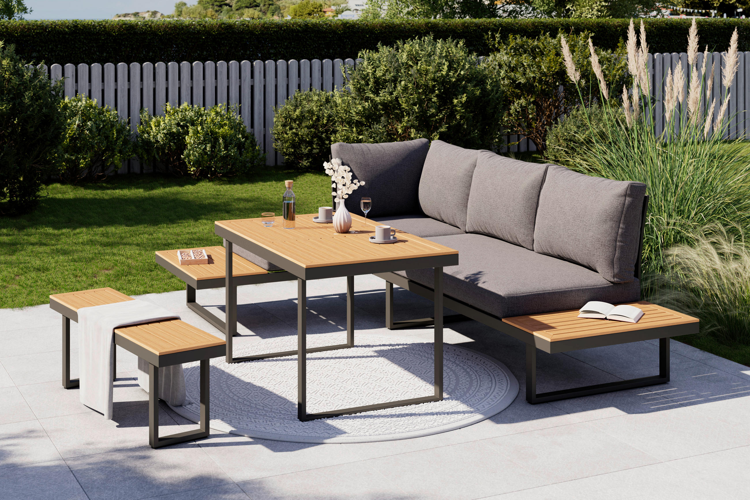 SET DINING LOUNGE 4 piese  253/70/175 cm