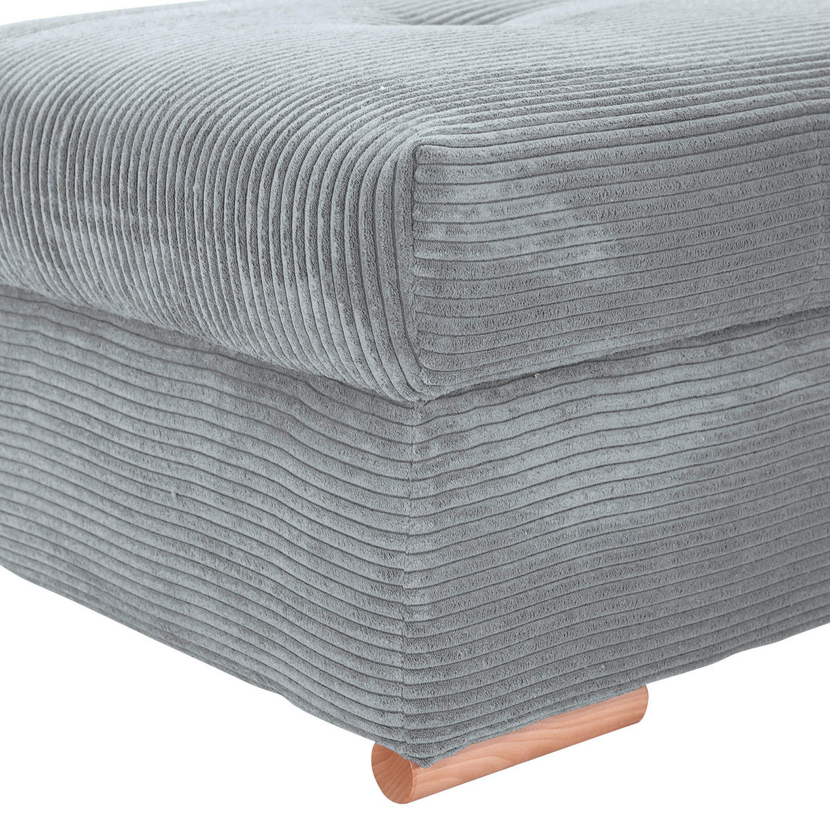 HOCKERBANK in Textil Hellgrau  - Eichefarben/Hellgrau, Konventionell, Holz/Textil (103/45/71cm) - Carryhome