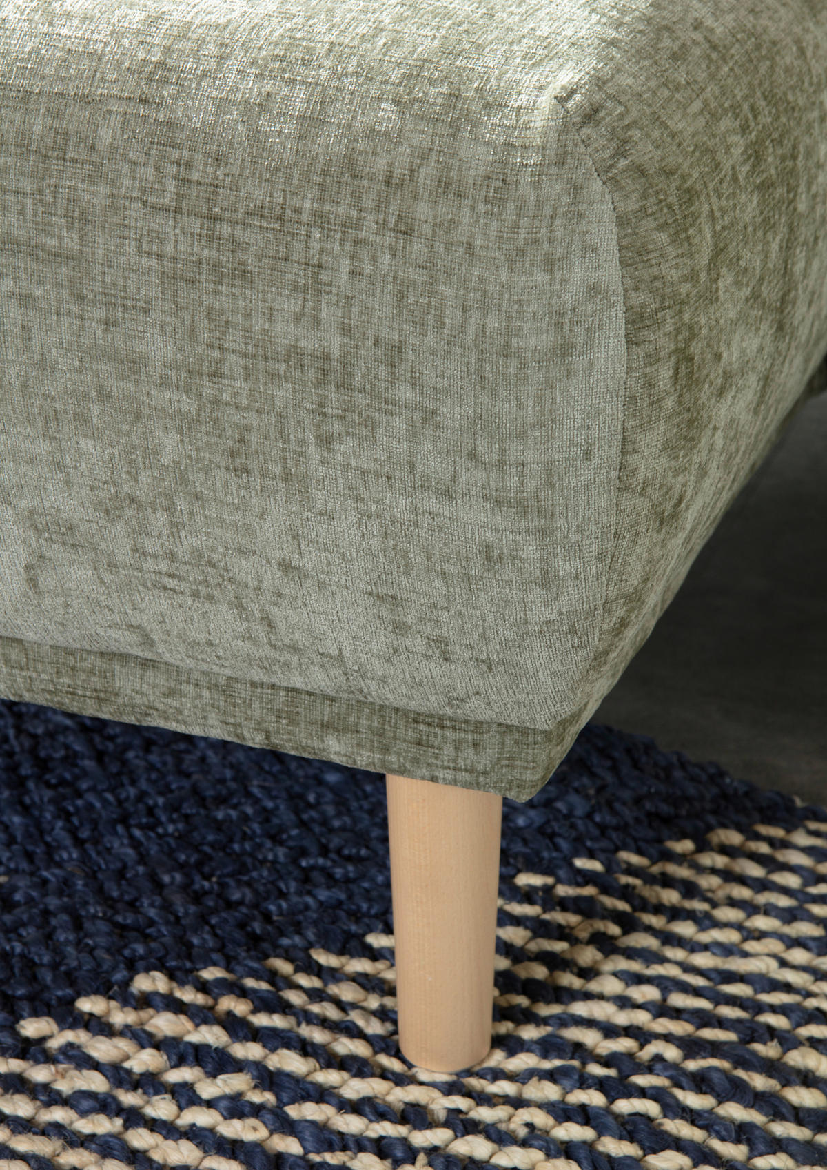 ECKSOFA Olivgrün Flachgewebe  - Buchefarben/Olivgrün, KONVENTIONELL, Holz/Textil (144/230cm) - Carryhome