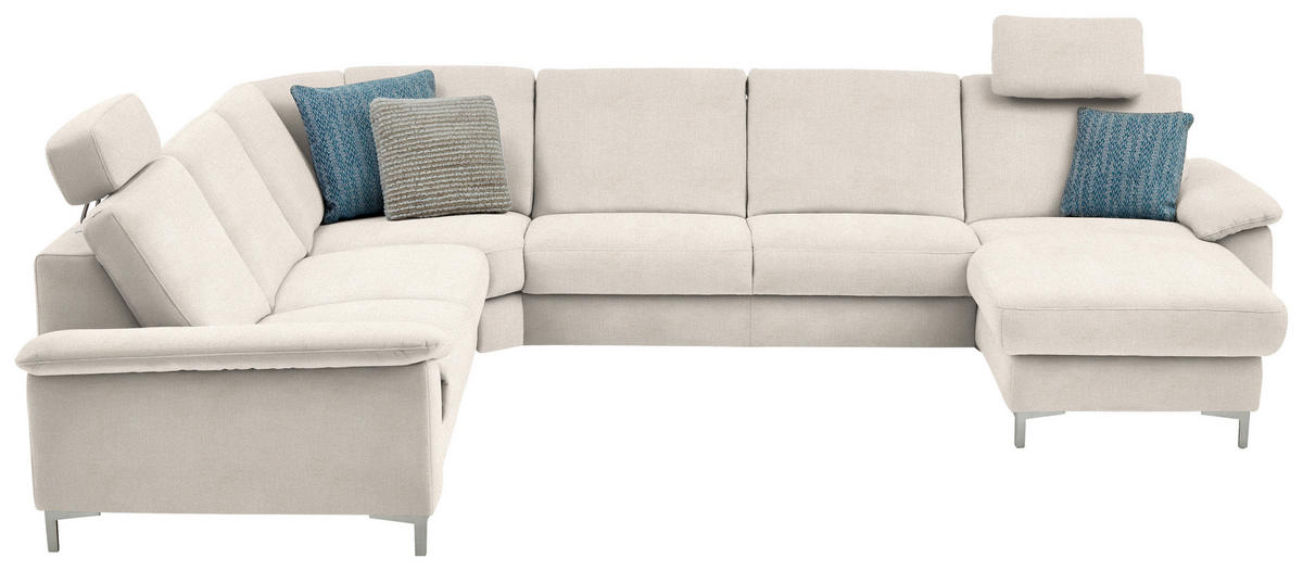 WOHNLANDSCHAFT in Chenille Naturfarben  - Alufarben/Naturfarben, Design, Textil/Metall (265/333/170cm) - Dieter Knoll