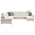 WOHNLANDSCHAFT in Chenille Naturfarben  - Alufarben/Naturfarben, Design, Textil/Metall (265/333/170cm) - Dieter Knoll