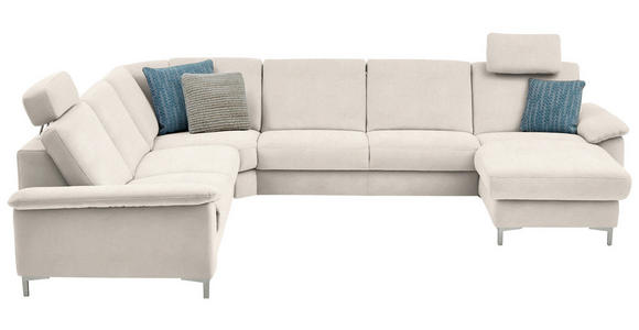 WOHNLANDSCHAFT in Chenille Naturfarben - Alufarben/Naturfarben, Design, Textil/Metall (265/333/170cm) - Dieter Knoll