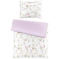 POSTELJNINA DIAMOND 140/200 cm interlock džersi bela, barve bezga, pastelno zelena, sivovijolična  - bela/pastelno zelena, Konvencionalno, tekstil (140/200cm) - Fleuresse