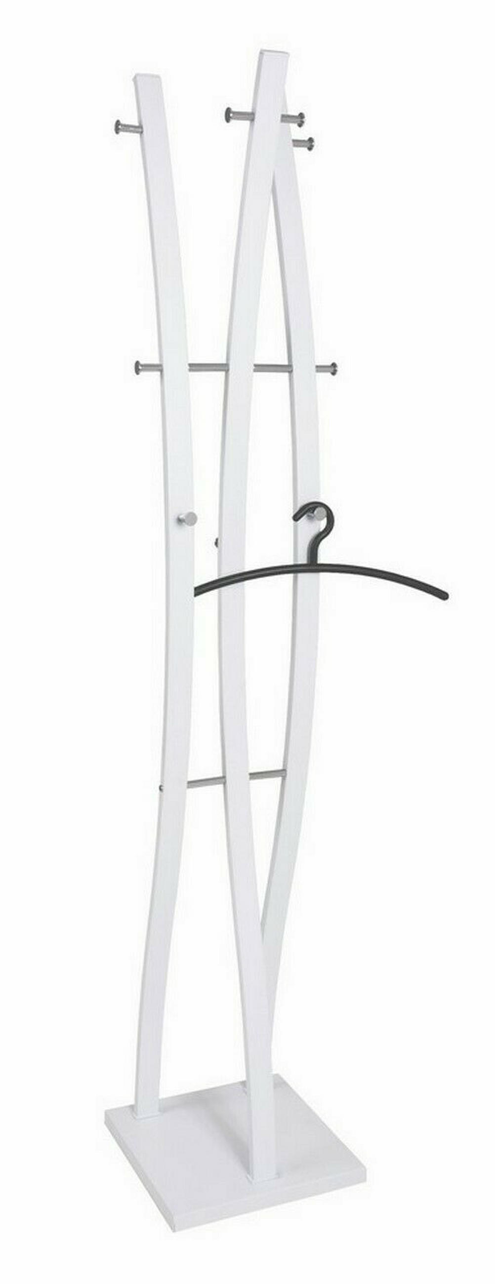 KLEIDERSTÄNDER in Weiß, Chromfarben 35/180/35 cm   - Chromfarben/Weiß, Design, Metall (35/180/35cm)