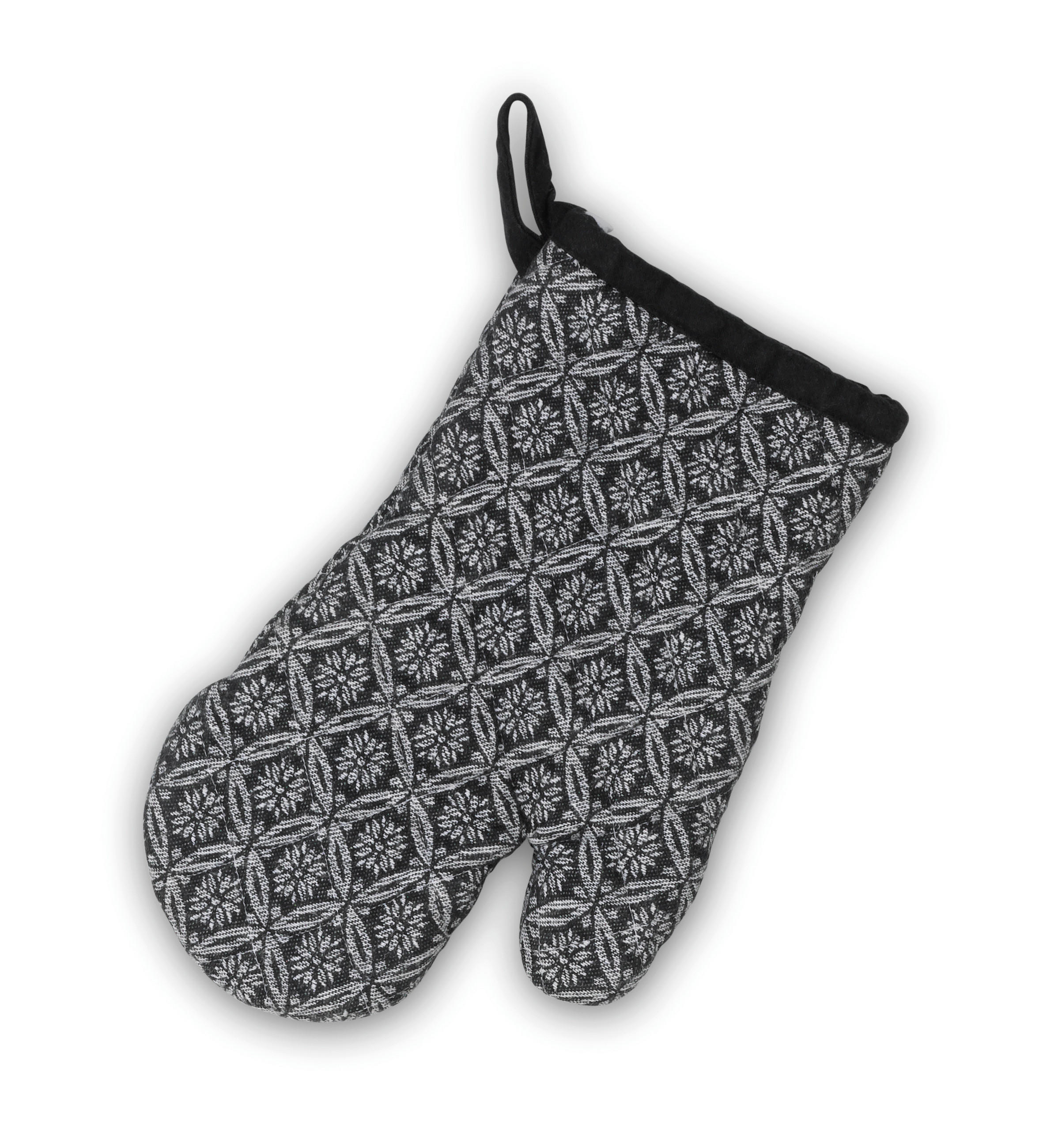 PRIJEMALKA IN ROKAVICA - črna/bela, Basics, tekstil (28/18cm) - Kela