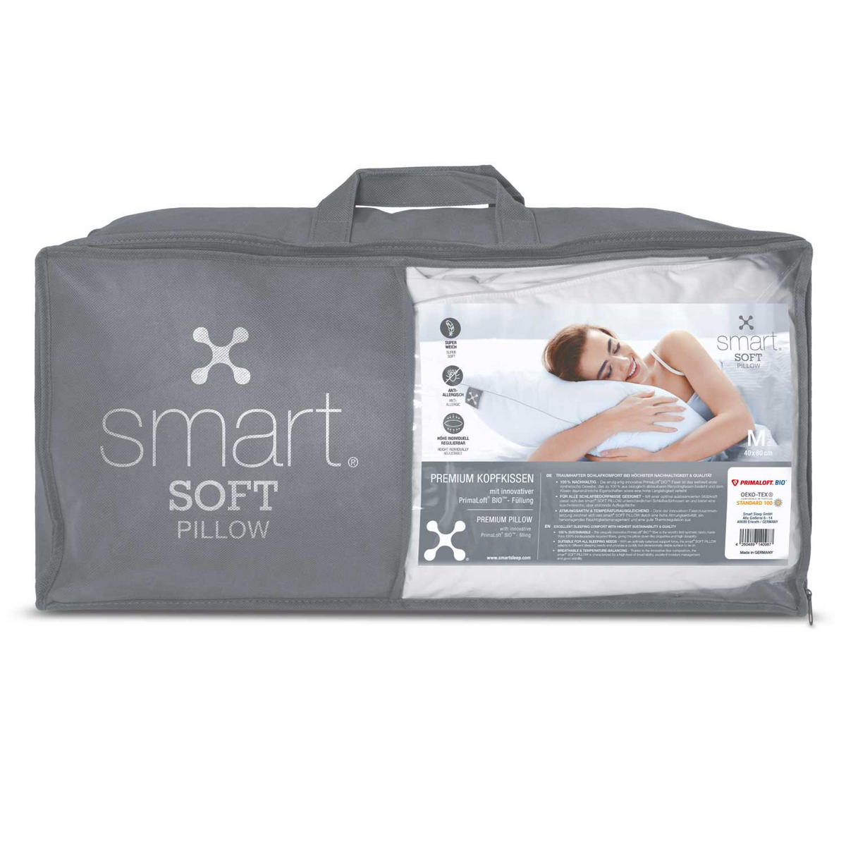 KOPFKISSEN  SOFT  40/80 cm       - Basics, Textil (40/80cm) - Smartsleep