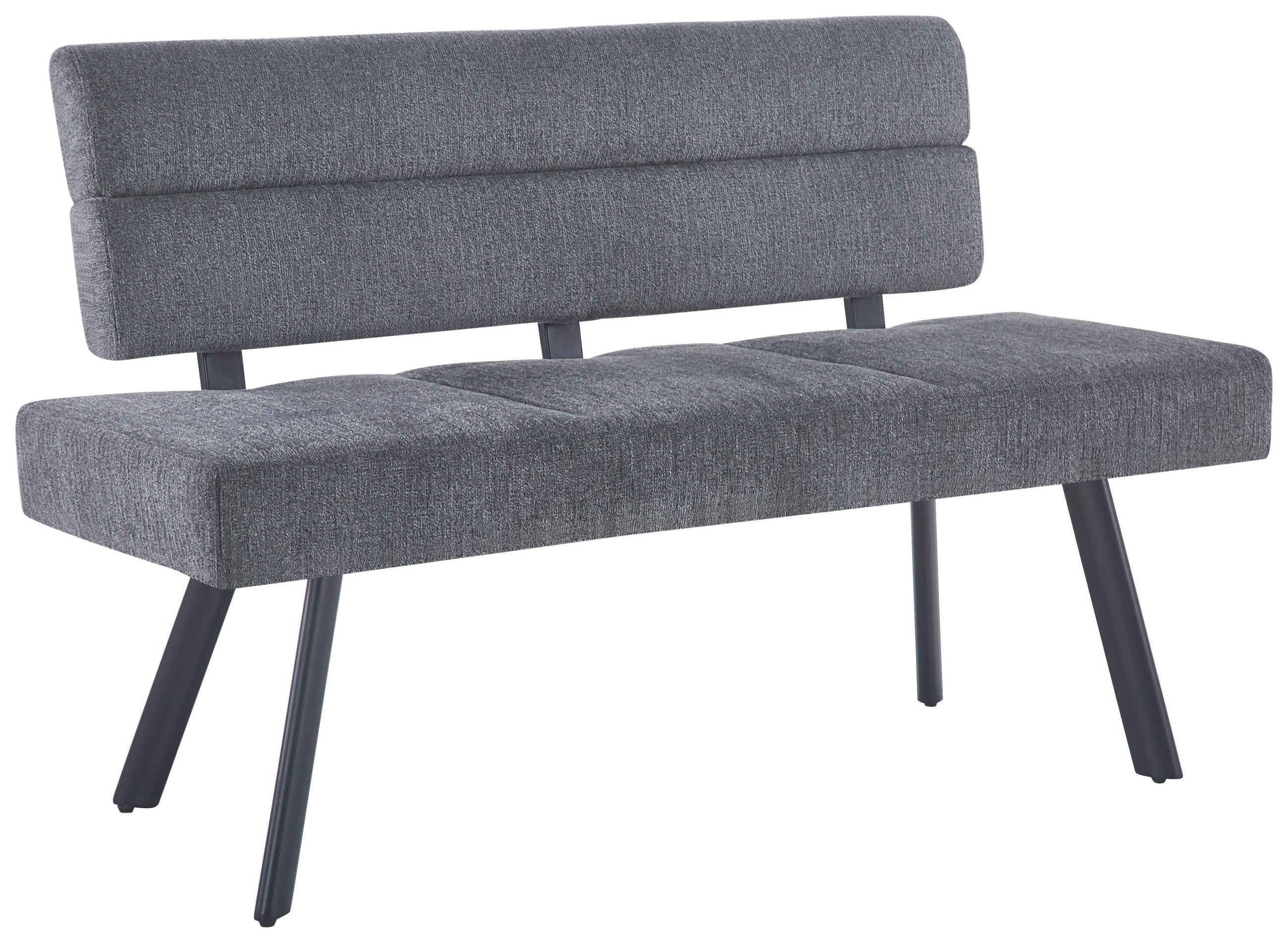 SITZBANK in Metall, Textil Anthrazit  - Anthrazit/Schwarz, KONVENTIONELL, Textil/Metall (140/88/62cm) - MID.YOU