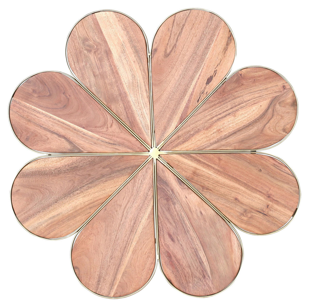 MIZICA, naravne barve, črna  - zlate barve/črna, Romantika, kovina/les (70/70/38cm) - Carryhome