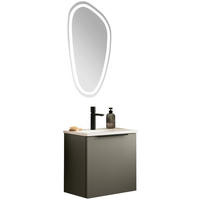 GÄSTEBAD - Schwarz/Weiß, KONVENTIONELL, Holzwerkstoff/Stein (51,2cm) - Novel