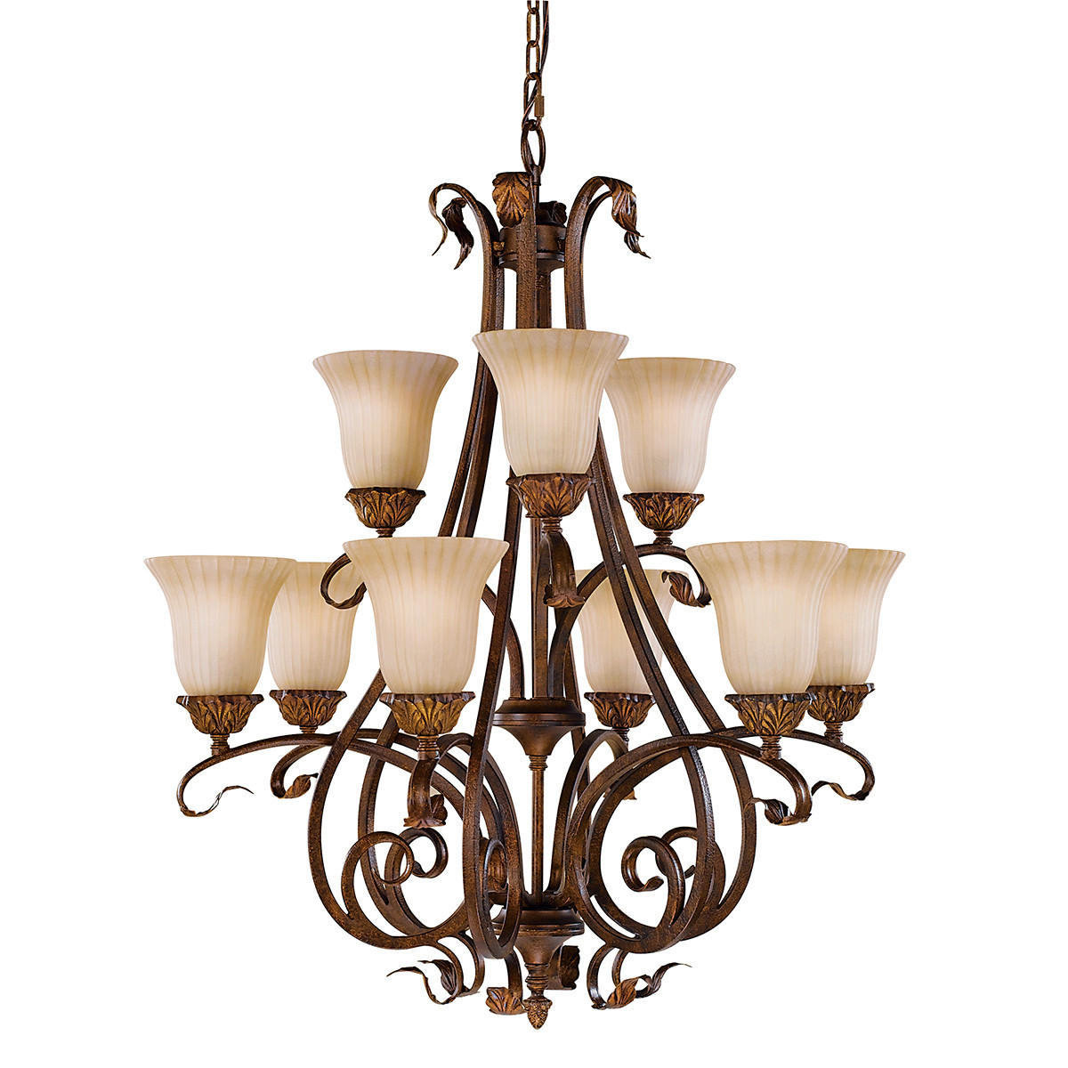 KRONLEUCHTER Elstead Sonomavalley 78.7/104.5 cm   - Rotbraun, KONVENTIONELL, Glas/Metall (78.7/104.5cm) - Elstead Lighting