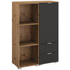 KOMMODE 80/119/42 cm  in Graphitfarben, Eiche Artisan  - Alufarben/Graphitfarben, Trend, Holzwerkstoff/Kunststoff (80/119/42cm) - Stylife
