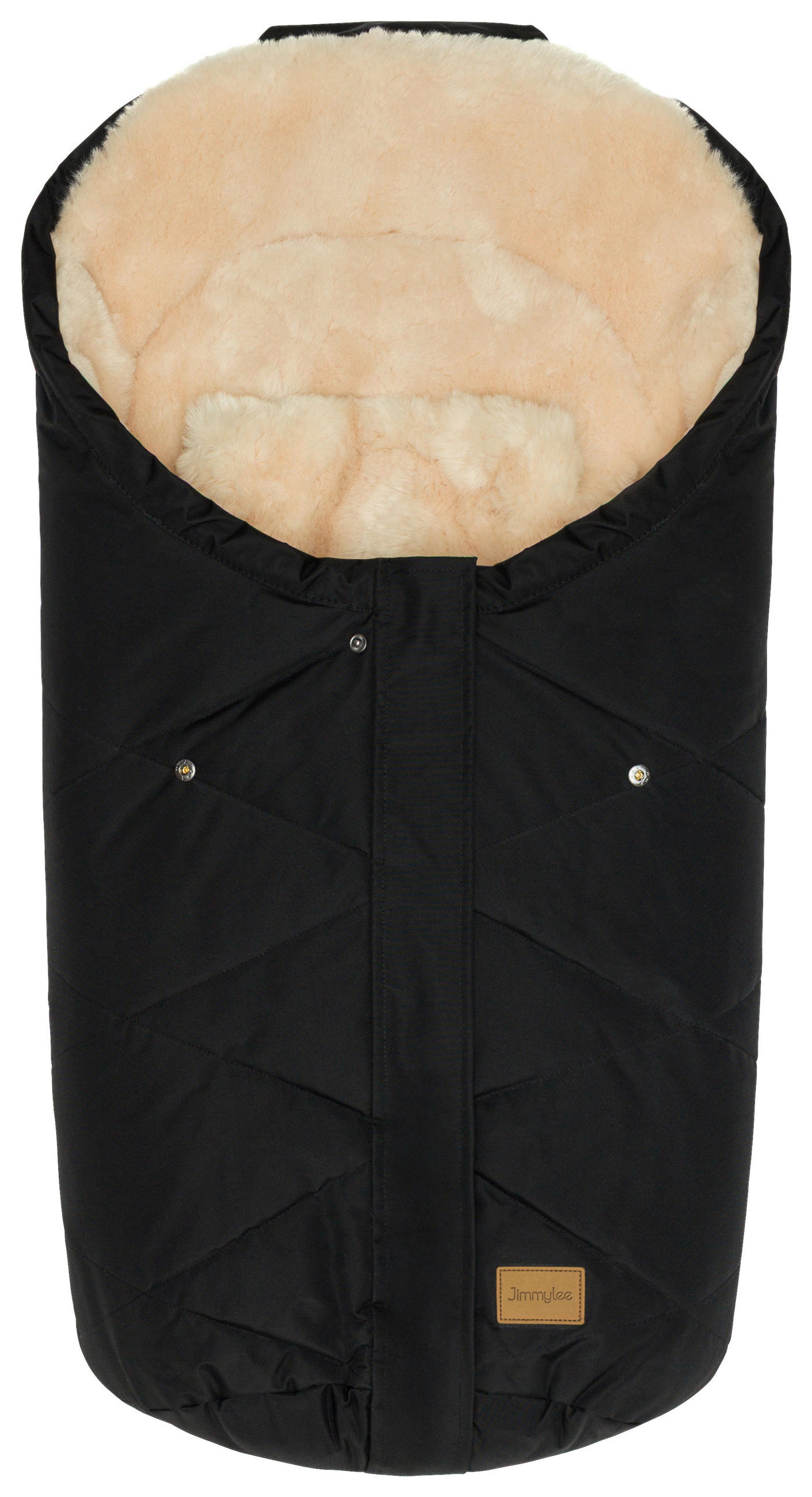 BABYSCHALEN-FUSSSACK  Vegan  - Schwarz, Trend, Kunststoff/Textil (45/80cm) - Jimmylee