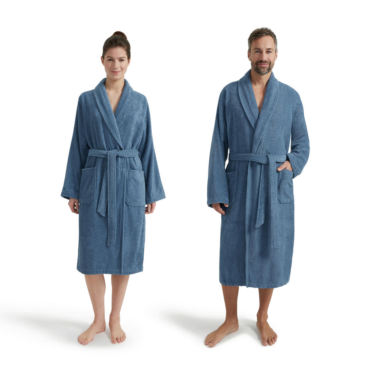 BADEMANTEL S Unisex  - Blau, Basics, Textil (Snull) - Moeve