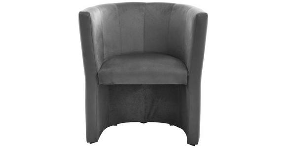 SESSEL Velours Anthrazit    - Anthrazit/Schwarz, Design, Kunststoff/Textil (68/76/60cm) - Carryhome