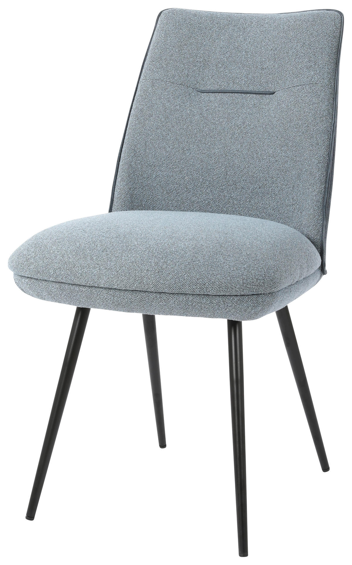 STOL, kovina, tekstil modra  - modra/črna, Design, kovina/tekstil (48/86/62cm) - Carryhome