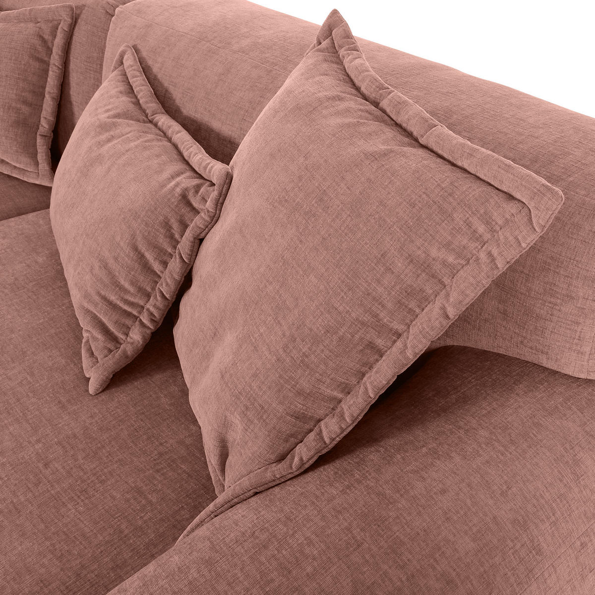 HÖRNSOFFA i flatväv gammelrosa  - svart/gammelrosa, Klassisk, textil/plast (174/274cm) - Best Price