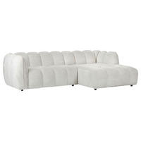 ECKSOFA in Chenille Creme  - Creme/Schwarz, Konventionell, Kunststoff/Textil (272/172cm) - Carryhome