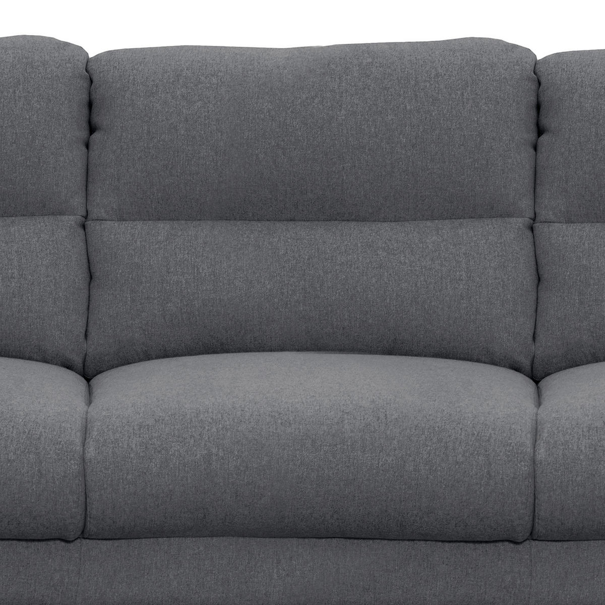 3-SITZER-SOFA in Webstoff Anthrazit  - Anthrazit/Schwarz, Design, Holz/Textil (209/87/88cm) - Livetastic
