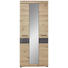 GARDEROBENSCHRANK 84/200/40 cm - Eichefarben/Schwarz, Design, Glas/Holzwerkstoff (84/200/40cm) - Voleo GARDEROBENSCHRANK 84/200/40 cm - Eichefarben/Schwarz, Design, Glas/Holzwerkstoff (84/200/40cm) - Voleo