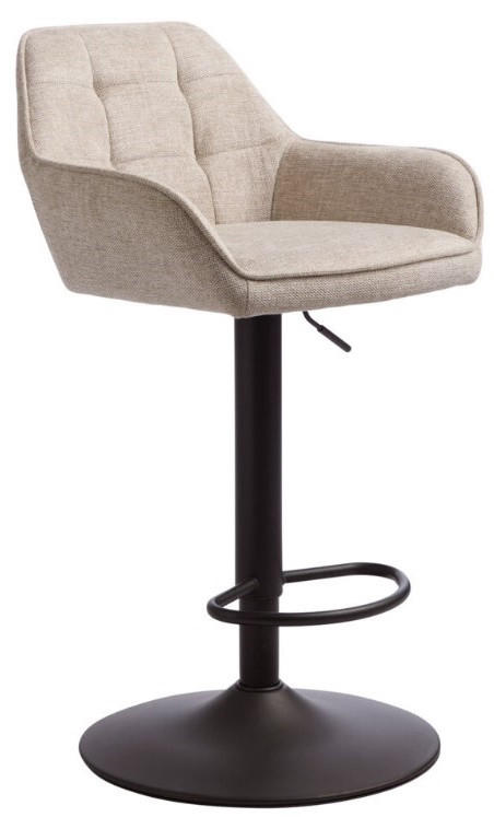 BARPALL i svart, sandfärgad  - sandfärgad/svart, Design, metall/textil (50,5/88-103/52cm) - Linea Natura
