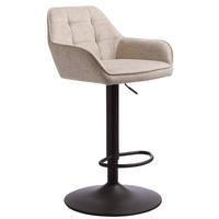 BARPALL i svart, sandfärgad  - sandfärgad/svart, Design, metall/textil (50,5/88-103/52cm) - Linea Natura
