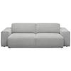 3-SITZER-SOFA Feincord Hellgrau  - Hellgrau/Schwarz, Design, Kunststoff/Textil (236/71/101cm) - Pure Home Lifestyle