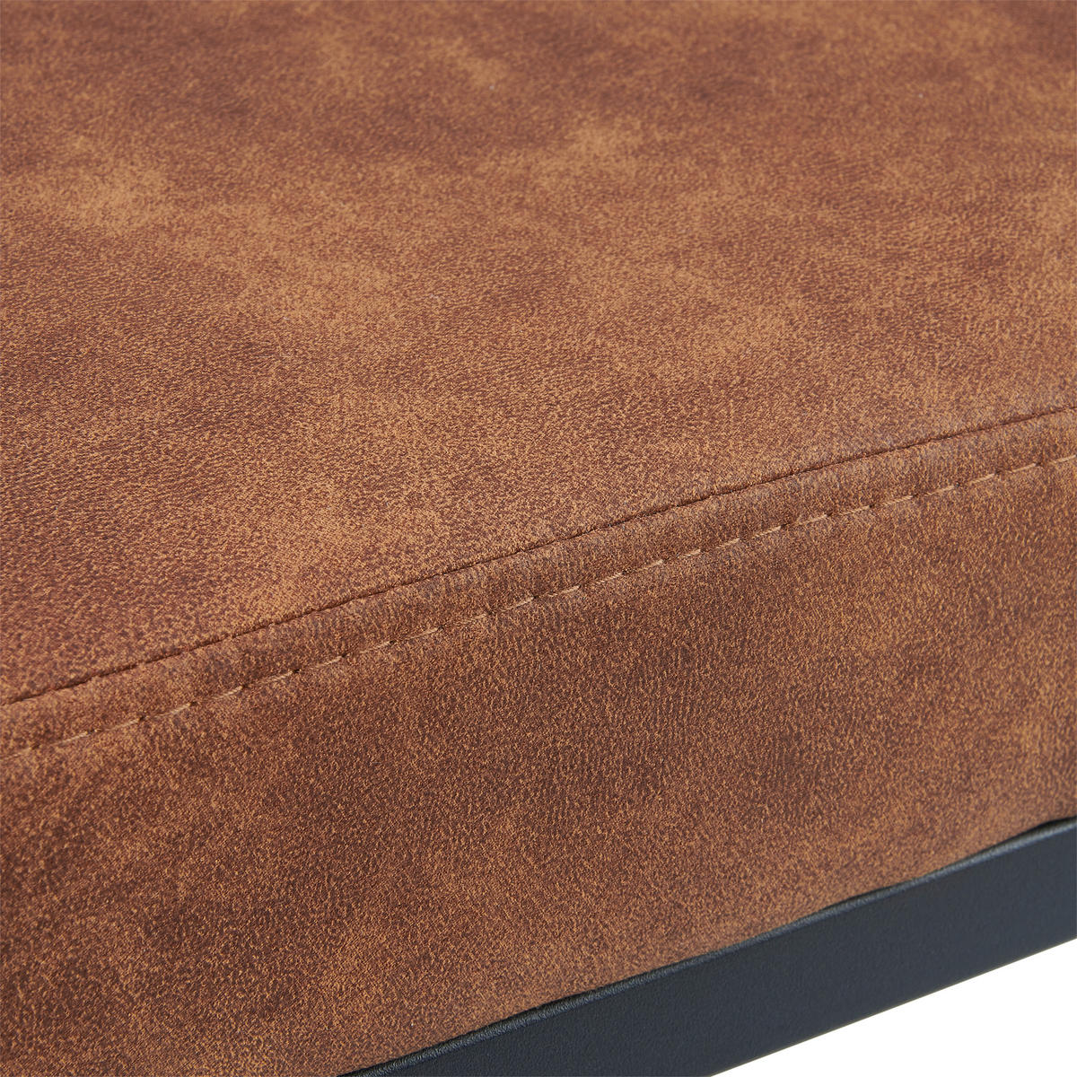 HOCKERBANK 100/45/38 cm Mikrofaser Braun, Beige  - Beige/Braun, Design, Textil/Metall (100/45/38cm) - MID.YOU