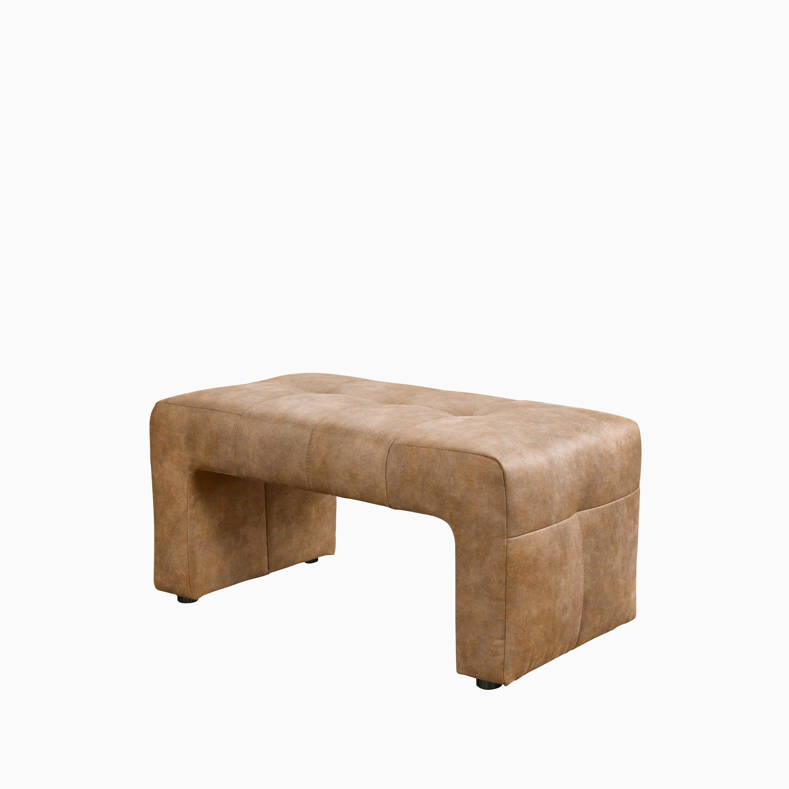 SITZBANK in Holz, Textil, Holzwerkstoff Cognac  - Cognac/Schwarz, MODERN, Holz/Holzwerkstoff (100/51/54cm) - Livetastic