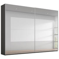 SCHWEBETÜRENSCHRANK in Graphitfarben, Grau  - Graphitfarben/Grau, Design, Glas/Holzwerkstoff (271/235/68cm) - Xora