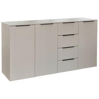 Comodă Cu Uși 181,5/93/42 cm  - cașmir/negru, Konventionell, plastic/metal (181,5/93/42cm) - Xora