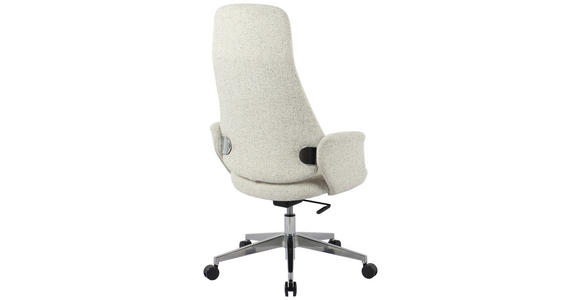 CHEFSESSEL Webstoff Chromfarben, Beige - Chromfarben/Beige, Design, Kunststoff/Textil (80/117/126.5/59cm) - Novel