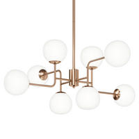 KRONLEUCHTER 96/26,5/57 cm   - Messingfarben, Trend, Glas/Metall (96/26,5/57cm) - MAYTONI