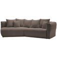 ECKSOFA  in Chenille Taupe  180/315 cm  - Taupe/Schwarz, MODERN, Kunststoff/Textil (180/315cm) - Hom`in