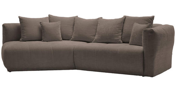 ECKSOFA  in Chenille Taupe  180/315 cm  - Taupe/Schwarz, MODERN, Kunststoff/Textil (180/315cm) - Hom`in