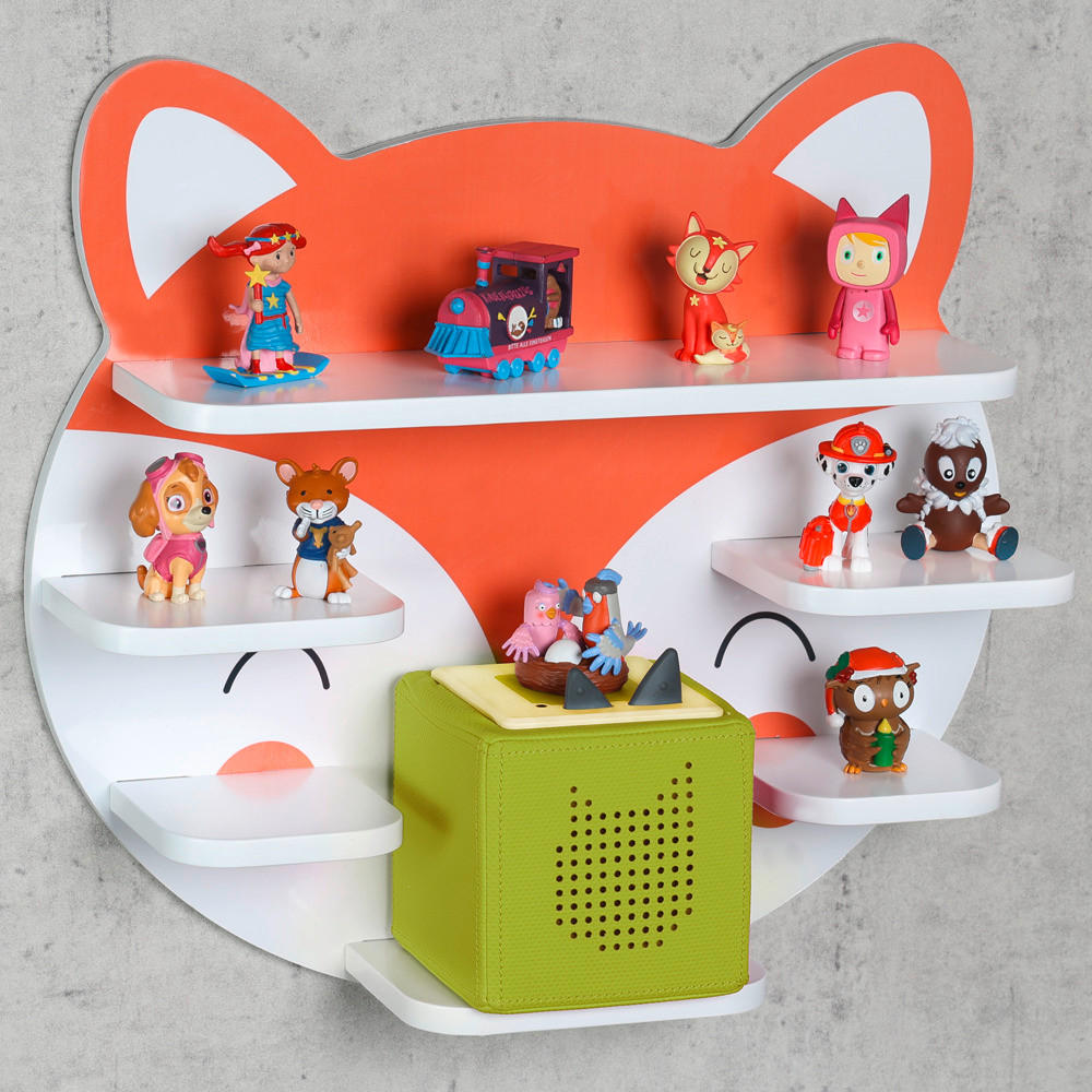 REGAL FÜR TONIBOX UND FIGUREN 45/42/12 cm  - Orange/Weiß, Basics, Holzwerkstoff (45/42/12cm) - Kesper